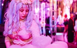 Denver Halloween costume party colorful lights Best in Denver